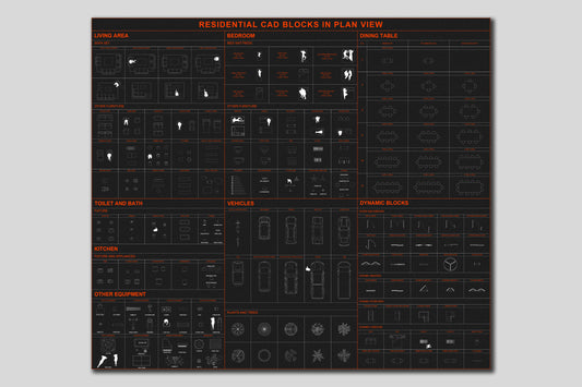 Residential AutoCAD Blocks Complete Set