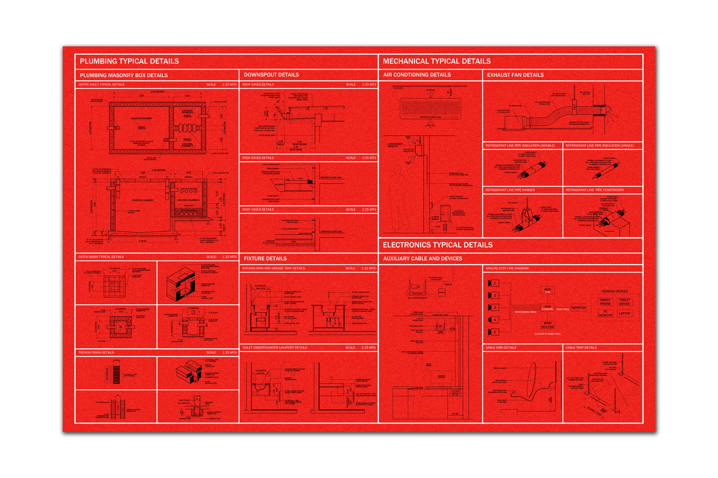 Residential AutoCAD Detailed Drawings Set B