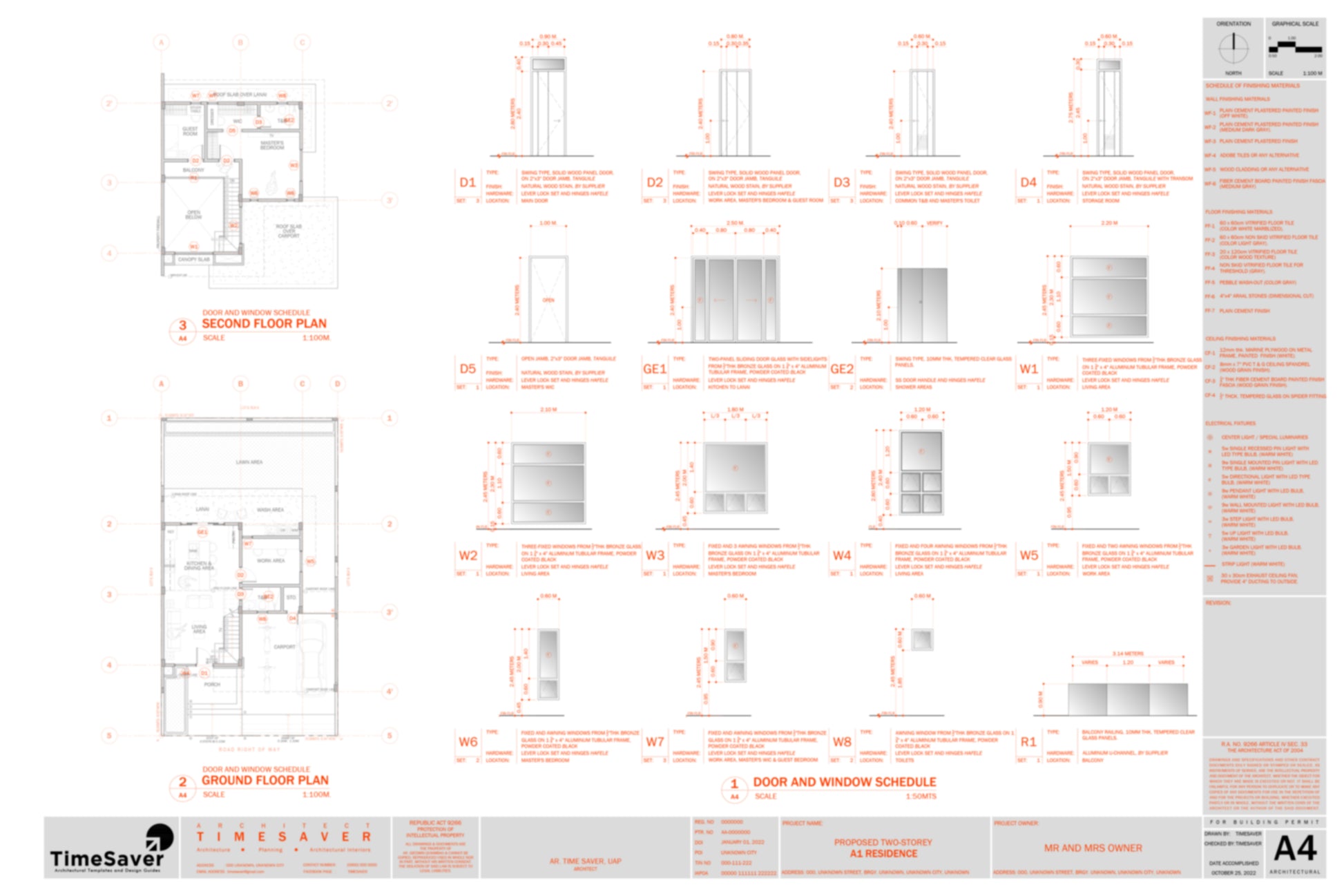 schedule of doors and windows