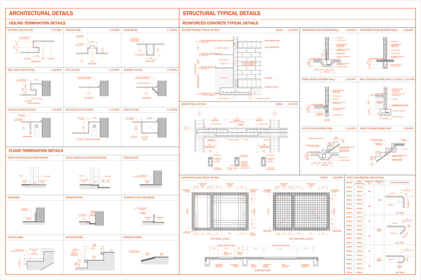 Residential AutoCAD Detailed Drawings Set A