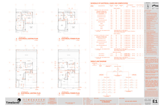 B1 Residence Electrical Drawings