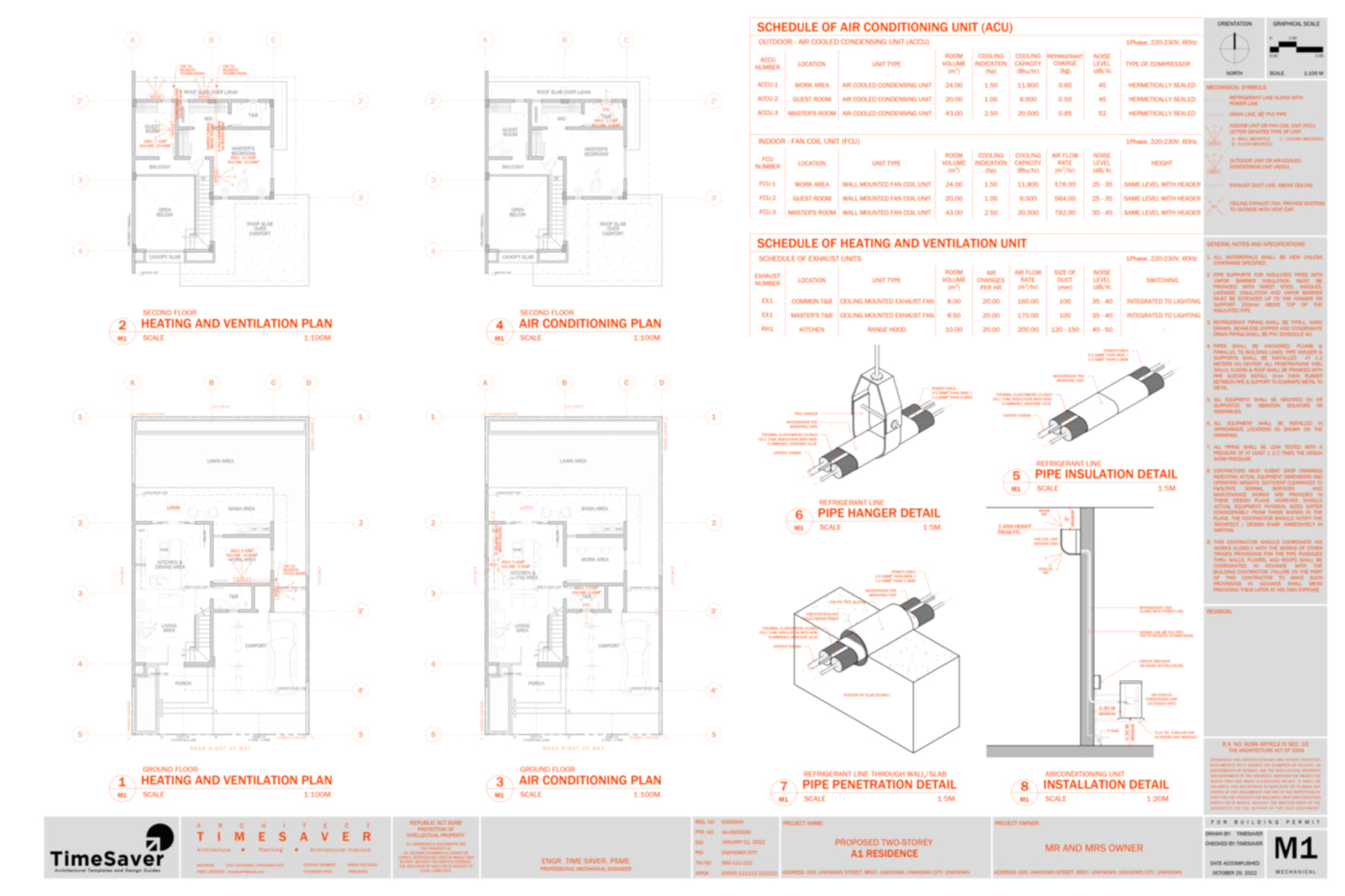 B1 Residence Mechanical Drawings