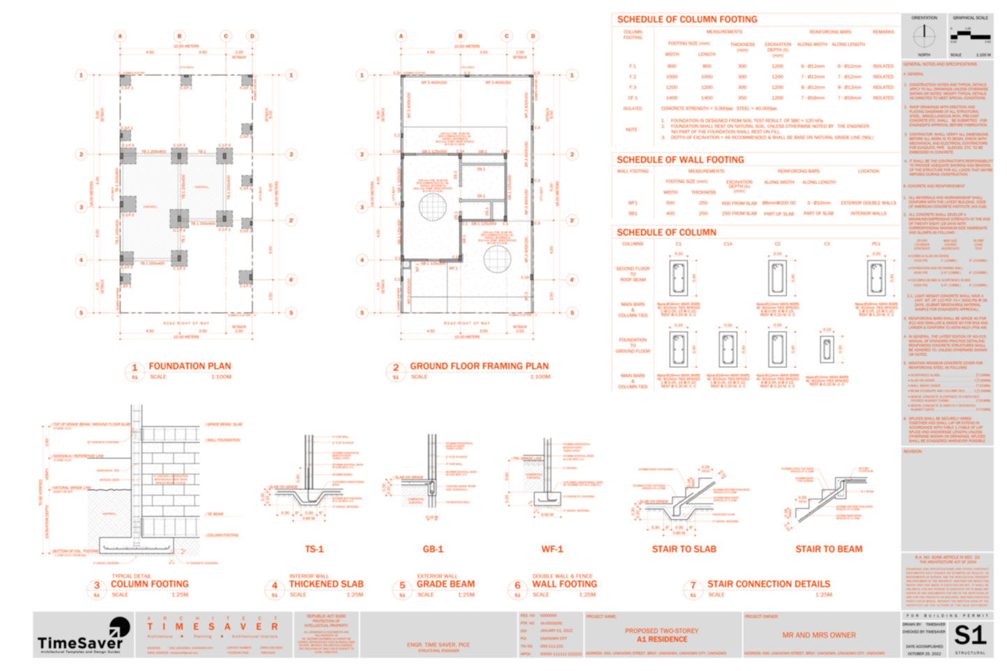 B1 Residence Structural Drawings